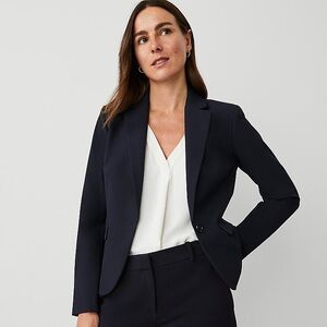 NWT Ann Taylor One Button Navy Blue Blazer - Multiple Sizes